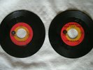 Six Original Beatles 45 Records RARE 1969-1971 Capitol Target Red Orange Labels