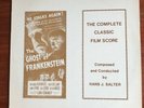 GHOST OF FRANKENSTEIN- The Film Score Soundtrack LP Hans J. Salter HORROR RARE