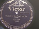 Harry Lauder 78rpm single 12-inch Victor Records #70117 The Laddies Who Fought..