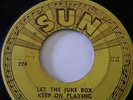 Rare original Sun 45 RPM Record #224 Carl Perkins Gone,Gone,Gone/Keep The Juke 