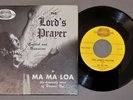 MA MA LOA Voice of Hawaii Nei THE LORD'S PRAYER rare pvt signed 45 & PS 1959