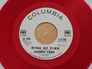 JOHNNY CASH Ring Of Fire 45 - Columbia Promo - Red Wax - HEAR
