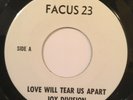 JOY DIVISION - LOVE WILL TEAR US APART / THESE DAYS - FACUS 23 1981 - NEAR MINT