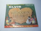 ELVIS PRESLEY WOODEN HEART BLUE CHRISTMAS 45 RECORD W/SLEEVE