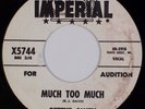 BETTYE SMITH: My Love Is Gone / Much Too Much US Imperial Soul Popcorn 45 Hear
