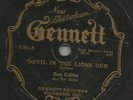 78 rpm Sam collins - Devil In the Lion's Den - Gennett 6181