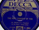 Al bowlly 78 The Very Thought Of You / True
