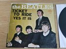 The Beatles 45 record TICKET TO RIDE, 1965 Capitol West Coast picture sleeve