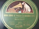 MANUEL SIERRA Ethnic Spanish 78 RPM Canción MONTAÑESA. Tambor (Drum) & Pito