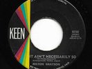 Mod Popcorn R&B 45 MILTON GRAYSON It Ain't Necessarily So/You're A Part Of Me