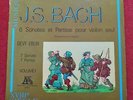 Bach: Sonata No. 1 / Partita No. 1 - Devy Erlih **Original Ades ED1 LP**