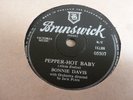 BONNIE DAVIS PEPPER -HOT BABY 1955 BRUNSWICK 05507 78 RPM RARE EXCELLENT+