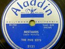 THE FIVE KEYS doo-wop 78 MISTAKES / HOW LONG on MINT Minus Aladdin RJ 536