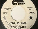 Bobby Fuller Four 45 Take My Word PROMO MINT