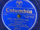 Columbia 2987D Lud Gluskin Orch JUST MENTION JOE   78 rpm 1934 EE- Blue Shellac