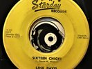 Link Davis 45 Sixteen Chicks 1956 Rockabilly Grasshopper Rock VG Starday