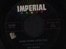 ROY BROWN: Slow Down Little Eva / The Tick Of The Clock 45 (tag residue ol, pla