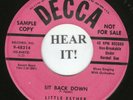 Little Esther R&B 45 (Decca 48314 PROMO) Sit Back Down /He's A No Good Man  VG+