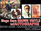 ELTON JOHN CAPTAIN FANTASTIC  Rare BROWN VINYL with AUTOGRAPH JACKET
