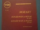 Mozart SONATA #8 and #11 w/pianist Lili Kraus Vox PL 6310 1950 Plays very nice
