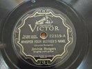 PRE WAR COUNTRY 78 Jimmie Rodgers Whisper Your Mother's/ Drunkard's Victor 22319