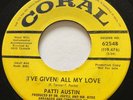 NORTHERN SOUL Patti Austin (I'VE GIVEN) ALL MY LOVE Coral 45 rare NM