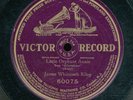 78tk-Recitation-VICTOR 60075-James Whitcomb Riley ,poet-  single sided disc