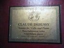 RAYA GARBOUSOVA Cello Artur BALSAM Piano Debussy SONATA CONCERT HALL Limited Ed