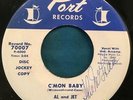 AL and JET C'MON BABY/ COME PLEASE DANCE WITH ME RARE 1958 PROMO 45 on PORT R+B