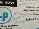 ROBERT CASADESUS MOZART CONCERTOS 21 27 COLUMBIA SIX EYE , ORIGINAL AUTOGRAPH
