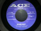 The four checkers broken heart / Sheila 45 VG++ Doo Wop Rare