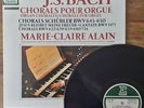 J S Bach Chorals Schubler Organ   M C Alain (Erato 75064) French Import Vinyl