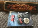 AC/DC INCENSE BURNER & BADGES ????signed????Brian Johnson Angus Young + GM 7” Signed