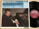 CLAUDIO ARRAU piano sonatas 2/3 BEETHOVEN 1stPress PHILIPS HI-FI STEREO MINT
