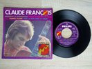 CLAUDE FRANÇOIS Avec la tête avec le coeur EP 45 T DÉDICACÉ sur STICKER FLÈCHE