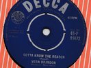 Vern Brandon Gotta Know the Reason British Rocker Jimmy Page UK Decca 45 Teen