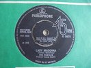 The Beatles - Lady Madonna 1968 UK 45 PARLOPHONE w/FAN CLUB INSERT