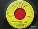 Johnny Cash..Folsom Prison Blues & So Doggone Lonesome..Sun #3..NM
