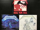 Metallica vintage vinyl records Kill em All Lightning Justice Megaforce MRI 069