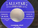Red Mansel - Angel of Love - Changing Heart 45 RPM - Allstar -Tested VG+ Vinyl