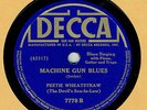 BLUES 78 : PEETIE WHEATSTRAW ON DECCA 7778