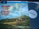 GIULINI PO BRAHMS SYMPHONY NO.1 LP COLUMBIA SAX 2420 B/S UK AUDIOPHILE ED1