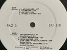 Paz 3 Rare Original Promo LP UK Jazz Funk Breaks Samples WLP Laying Eggs