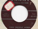 THE EDSELS Three Precious Words/Let's Go on Tammy doo wop R&B soul 45 HEAR