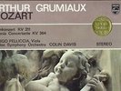 PHILIPS STEREO - GRUMIAUX - MOZART - VIOLIN CONC. KV 211 / SYMPH. CONCERTANTE NM