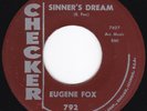 Chicago Halloween Spooky Tremolo Blues EUGENE FOX Sinner's Dream 45 Checker HEAR