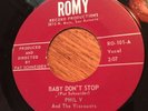PHIL V and the VISCOUNTS Baby Don’t Stop TX garage rockabilly ROMY VG+