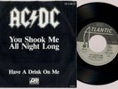 AC/DC 'You Shook Me All Night Long' 1980 German 7