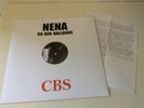 NENA *99 RED BALLOONS* MAXI 12'' 1983 PROMO PORTUGUESE WITH PRESS RELEASE EXC