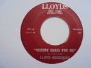 LLOYD HENRIQUES Nobody Cares For Me LLOYDS Boss Reggae + Deep Soul 7